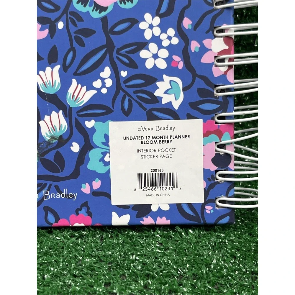 Vera Bradley 12 Month Planner Undated Bloom Berry One‎ Pg Used